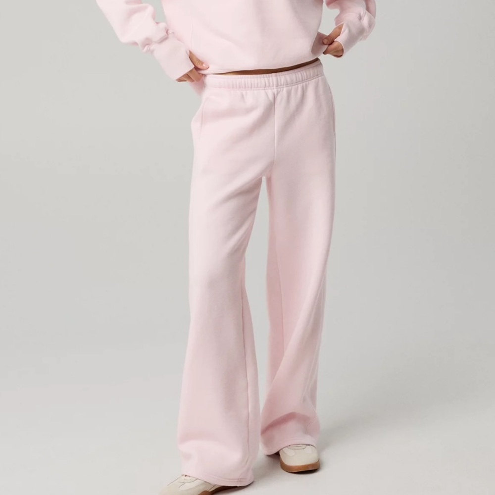 offline by aerie cloud fleece trousers in pink petal